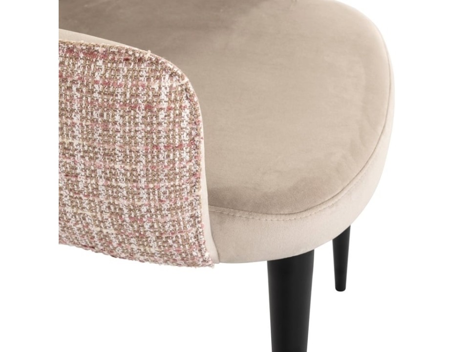 RICHMOND krzesło GIOVANNA beżowy welur / trendy róż - Richmond Interiors